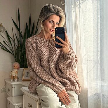 Одежда ручной работы. Ярмарка Мастеров - ручная работа Джемперы:  Объёмный джемпер. Handmade.