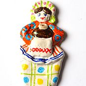 Сувениры и подарки handmade. Livemaster - original item Magnets: ceramics, dymkovskaya toy. Handmade.