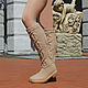 Demi-season boots ' Vika'. High Boots. KnittedBoots. My Livemaster. Фото №4