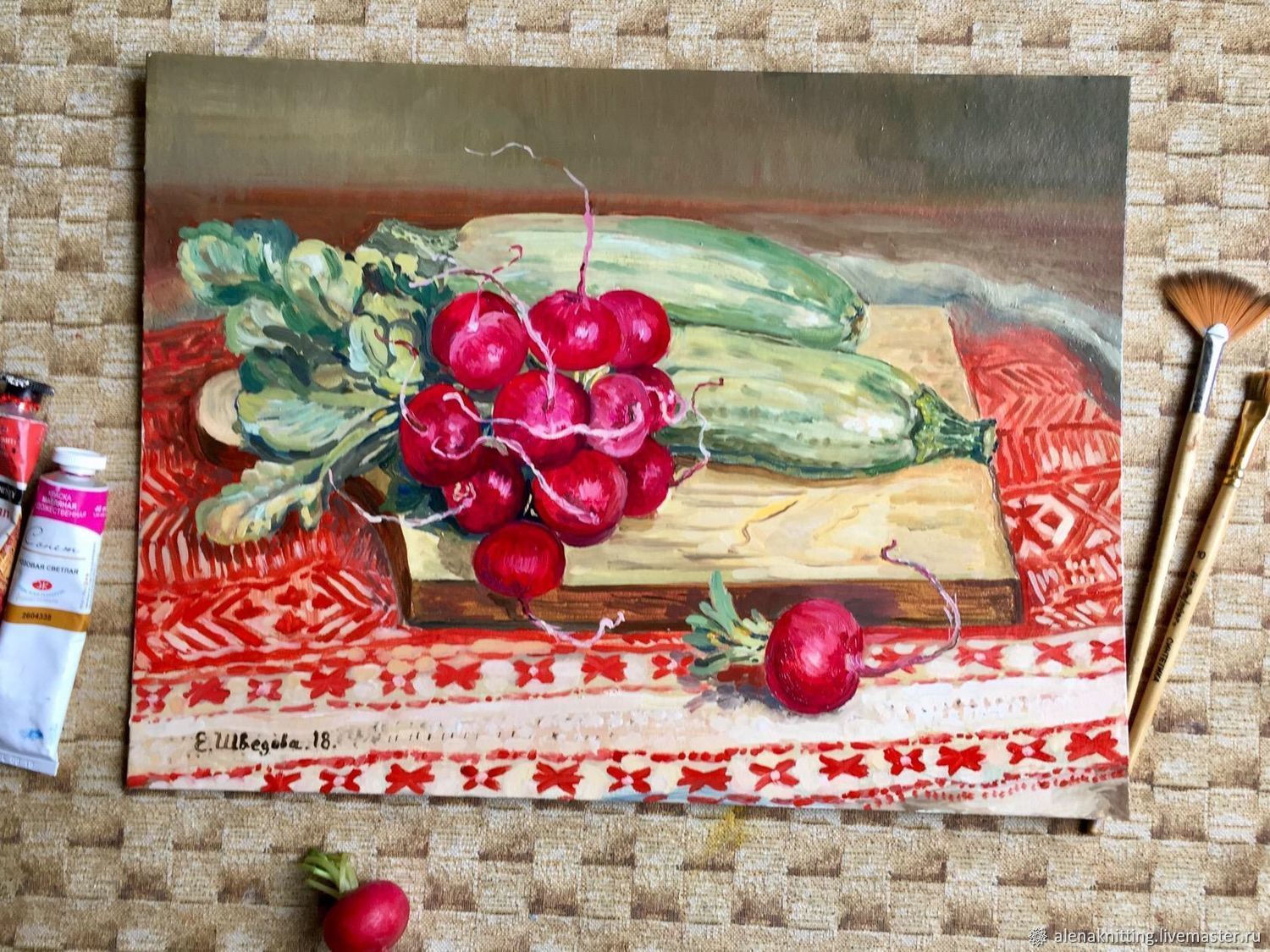 Картина маслом натюрморт «Новый урожай» – заказать на Ярмарке Мастеров ...