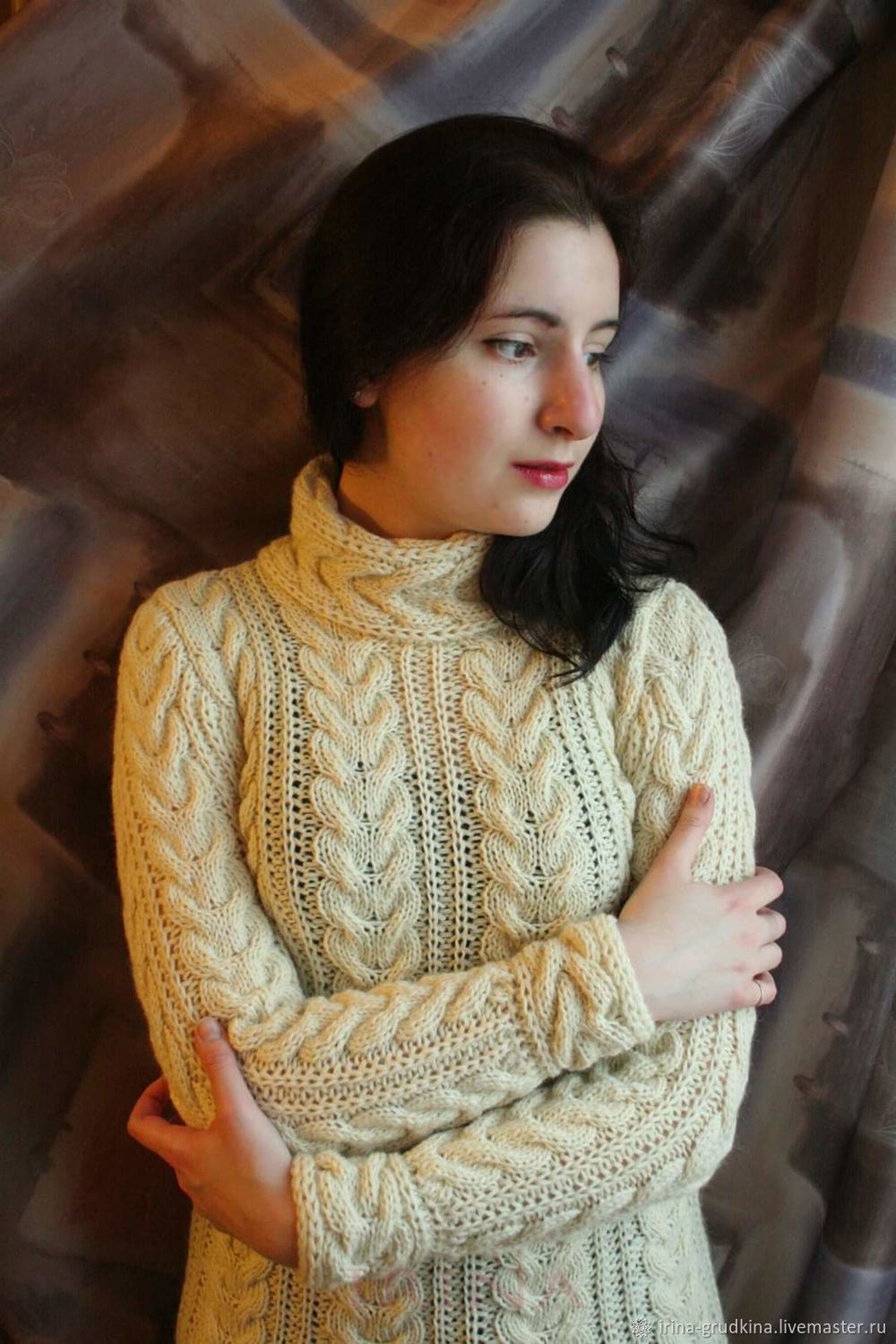 Cream-colored purebred sweater, Sweaters, Lomonosov,  Фото №1
