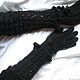 Sleeves black gloves,extra long gloves black. Gloves. Irina-snudy,hoods,gloves (gorodmasterov). My Livemaster. Фото №4