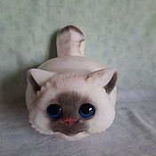 Фигурка кошки из камня Кот Квадрат