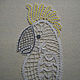 Cockatoo. A parrot. Bobbin lace. Panels. Kruzhevnoj ostrovok Natali (laceisland). Ярмарка Мастеров.  Фото №4