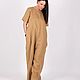 Order LARGE SIZE LINEN JUMPSUIT VALENTIN JP0893LE. EUG fashion. Livemaster. . Jumpsuits & Rompers Фото №3