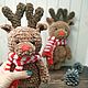 Knitted toys reindeer crocheted from plush yarn. Stuffed Toys. Amigurushka. My Livemaster. Фото №6
