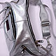 Silver Leather Belt Bag. Waist Bag. Lollypie - Modiste Cat. My Livemaster. Фото №4