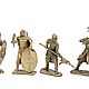 Soldiers figurines, knights on foot, brass, 7-8 cm, Figurine, Moscow,  Фото №1