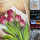 Pintura para interiores ' Tulipanes'. Pictures. Regina Kuyukova. My Livemaster. Фото №6