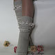Socks - knee socks knitted, handmade. Boho, Socks, Moscow,  Фото №1
