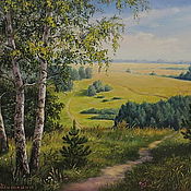 Картины и панно handmade. Livemaster - original item Pictures: Landscape with birches 40h60. Handmade.