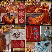 Материалы для творчества handmade. Livemaster - original item the colors of autumn. The set of parts that mimic hand embroidery.. Handmade.