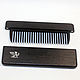 Wooden comb from wenge in case with Inc pearl Griffin, Combs, Nakhabino,  Фото №1