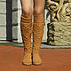 Demi-season boots ' Sofia'. High Boots. KnittedBoots. My Livemaster. Фото №4