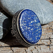 Украшения handmade. Livemaster - original item The Royal ring (a ring) with lapis lazuli 