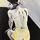 Oil painting: ' Portrait of the nude from the back', Pictures, Moscow,  Фото №1