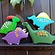 Динозавр. Деревянная развивающая игрушка. Мягкие игрушки. Pippo toys (деревянные игрушки). Интернет-магазин Ярмарка Мастеров.  Фото №2