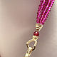 Spinel necklace ' Crystal drops of ruby tears'. Necklace. Magical Beauty Gems. My Livemaster. Фото №5