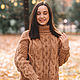 Handmade wool sweater with an oversize collar to order. Sweaters. Kardigan sviter - женский вязаный свитер кардиган оверсайз. My Livemaster. Фото №5
