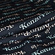 Твил  вискозный надписи на синем Кензо, Ткани, Москва,  Фото №1