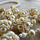 Beads pearl 'Marshmallow', Wedding necklace, Saratov,  Фото №1