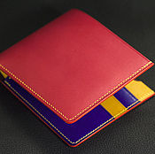 Card holder ostrich leather