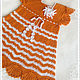 Crochet cotton dress "Orange Summer", , Novosibirsk,  Фото №1
