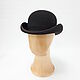 Bowler hat with English brim. Color-bitter chocolate. Hats1. Exclusive HATS. LANA ANISIMOVA.. My Livemaster. Фото №6