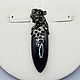Silver pendant with black onyx 36h15 mm, Pendants, Moscow,  Фото №1