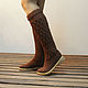 Order Boots demi-season ' Diana». KnittedBoots. Livemaster. . High Boots Фото №3