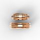Paired wedding rings with gold stones (OB56). Engagement rings. anna-epifanova. Online shopping on My Livemaster.  Фото №2