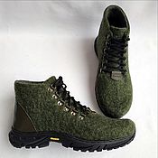Обувь ручной работы handmade. Livemaster - original item Men`s all-wool sneakers Moss. Handmade.
