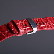 Украшения handmade. Livemaster - original item Crocodile leather watchband for Apple Watch IMA0480R. Handmade.
