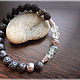 Bracelet made of natural lava and fluorite. Bead bracelet. Exclusive hand painted. My Livemaster. Фото №4