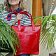Order Exclusive handmade red leather bag. migotobags. Livemaster. . Classic Bag Фото №3