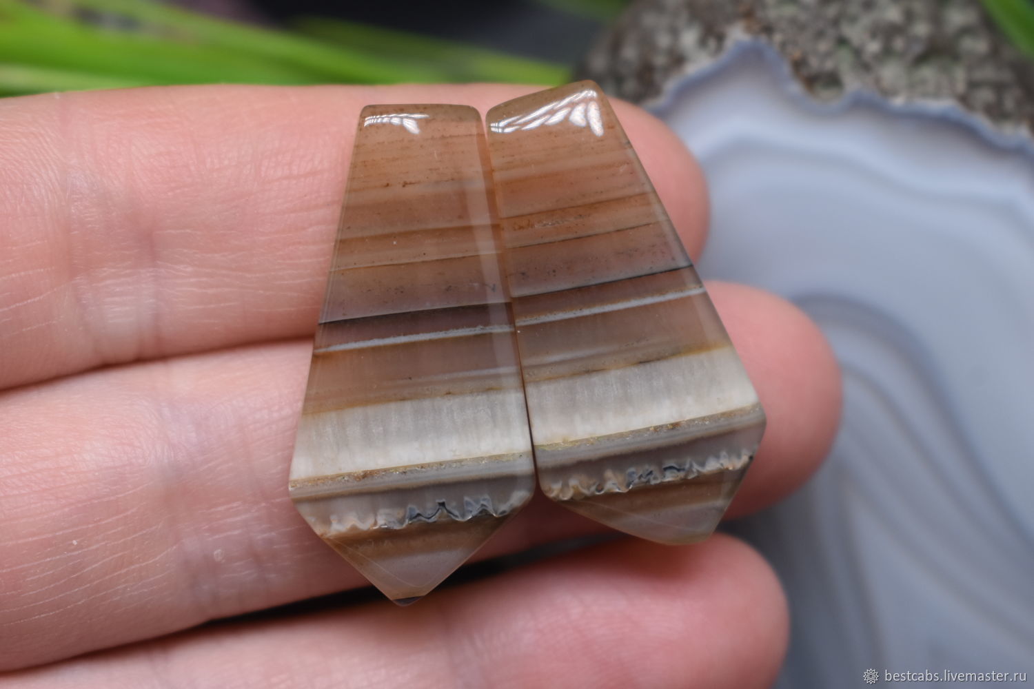 Кабошоны: Агат Монтана пара купить в интернет-магазине Ярмарка Мастеров по цене 460 ₽ – WAR3KRU, Кабошоны, Петрозаводск - доставка по России