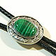Order Bolo tie 'Western Bolo' with natural (Malachite). Neformal-World. Livemaster. . Ties Фото №3