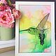 The Hummingbird is a fascinating little bird Abstraction ink, Pictures, Krasnodar,  Фото №1