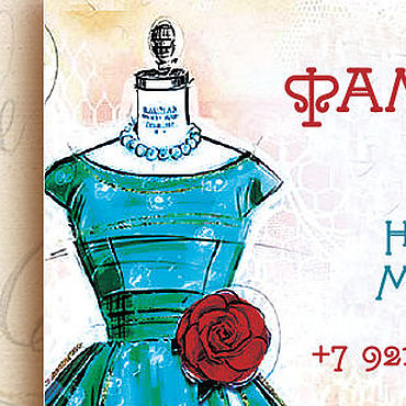 Дизайн и реклама ручной работы. Ярмарка Мастеров - ручная работа ВИЗИТКА для ШВЕИ. ЭТИКЕТКА на одежду. Бирка для одежды.. Handmade.