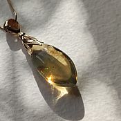 Украшения handmade. Livemaster - original item Sun Drop opal pendant, gold, diamonds. Handmade.