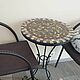 A wrought-iron table with a mosaic 'And trees grow on the stones'. Tables. Marjana. My Livemaster. Фото №4