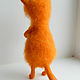 Order Fox cub with a cock, felted Fox foxes foxes. lilu. Livemaster. . Felted Toy Фото №3