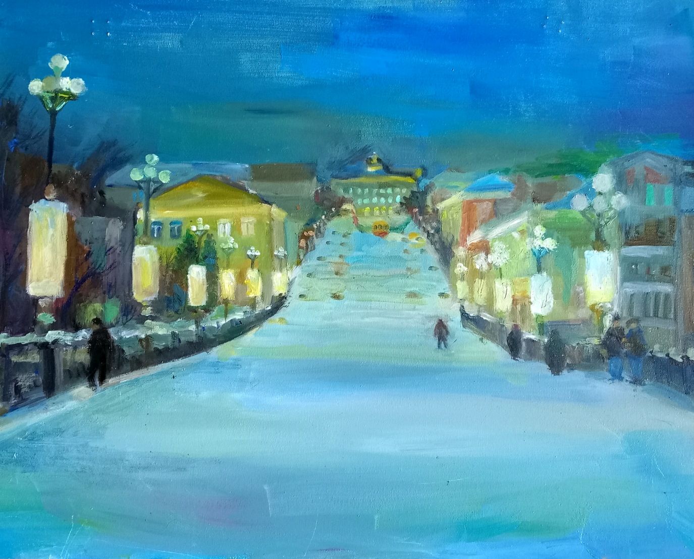 Картина маслом "Городской пейзаж" в интернет-магазине Ярмарка Мастеров ...