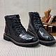 Men's shoes made of genuine ostrich leather, black color. Boots. SHOES&BAGS. My Livemaster. Фото №5