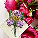 Броши из бисера ручной работы Ирисы (Set of Iris Flowers). Брошь-булавка. Soul Garden Brooches. Ярмарка Мастеров.  Фото №6
