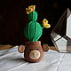 Cactus in pot with a monkey. Blooms all year round, Interior elements, Gukovo,  Фото №1