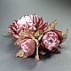 Your bouquet is a brooch with handmade flowers made of fabric. Brooches. ms. Decorator. My Livemaster. Фото №6