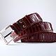Cinturón de piel de pitón de una pieza con hebilla clásica IMP3340KK70, Straps, Moscow,  Фото №1