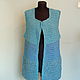 Knitted blue vest. Vests. vyazanaya6tu4ka. Online shopping on My Livemaster.  Фото №2