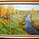 Order Oil painting autumn oil painting leaf oil painting landscape. Picture&miniature lacquer painting. Livemaster. . Pictures Фото №3